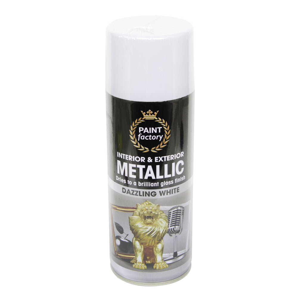 Paint-Factory-Interior-Exterior-Metallic-Spray-Dazzling-White-Paint-gloss-400ML Paint-Factory-Interior-Exterior-Metallic-Spray-Dazzling-White-Paint-gloss-400ML